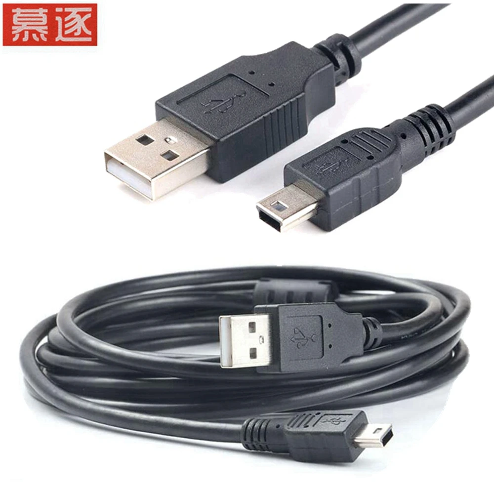 Data Charging Cable Cord Adapter USB 2.0 A Male to Mini 5 Pin B Best Black length 0.3M/5M  Data Cables usb extension cable