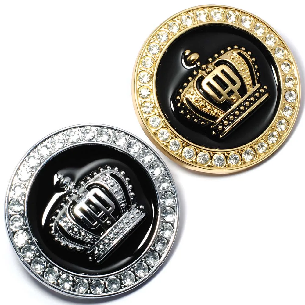 New Fashion Metal Car Styling Decoration Stickers Crystal Crown Personality Car Body Sticker Accessories