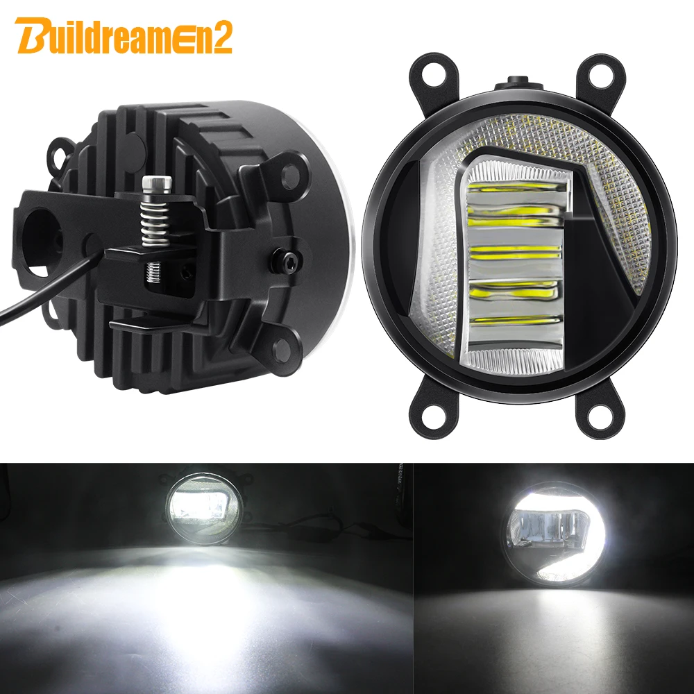 2IN1 Fog Light Assembly Daytime Running Light For Fiat 500 500L Punto Evo Sedici Panda Tipo Ducato Doblo Car LED Fog Lamp DRL