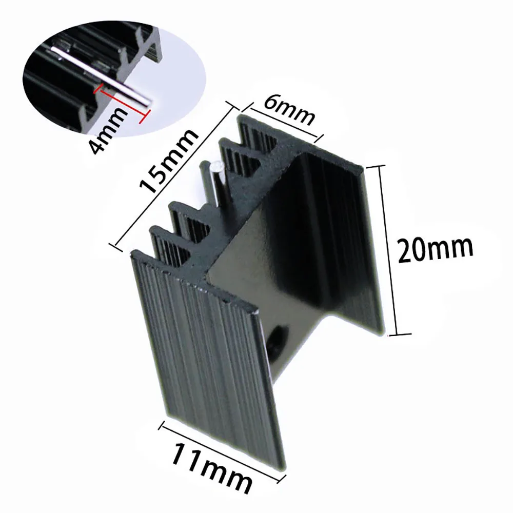 Disipador Térmico TO220 - Aluminum Negro para MOS 7805