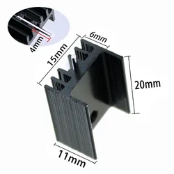 Disipador Térmico TO220 - Aluminum Negro para MOS 7805