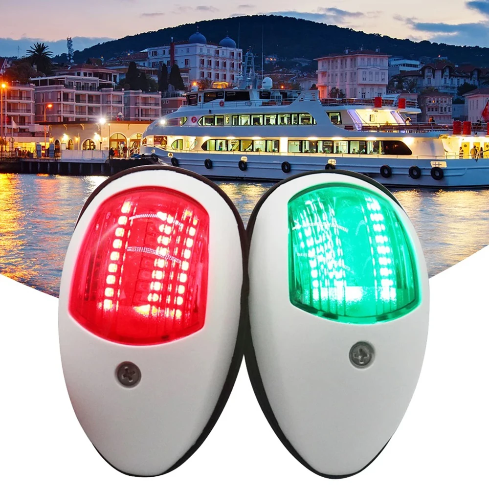 

2 Pcs Led Marine Navigation Signal Light ABS 10V-30V Warning Light For Marine Boat Yacht Truck Trailer Van