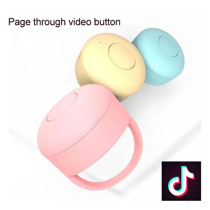 Bluetooth punta delle dita controller video vibrato breve pagina video dispositivo di rotazione telefono cellulare interruttore anello telecomando