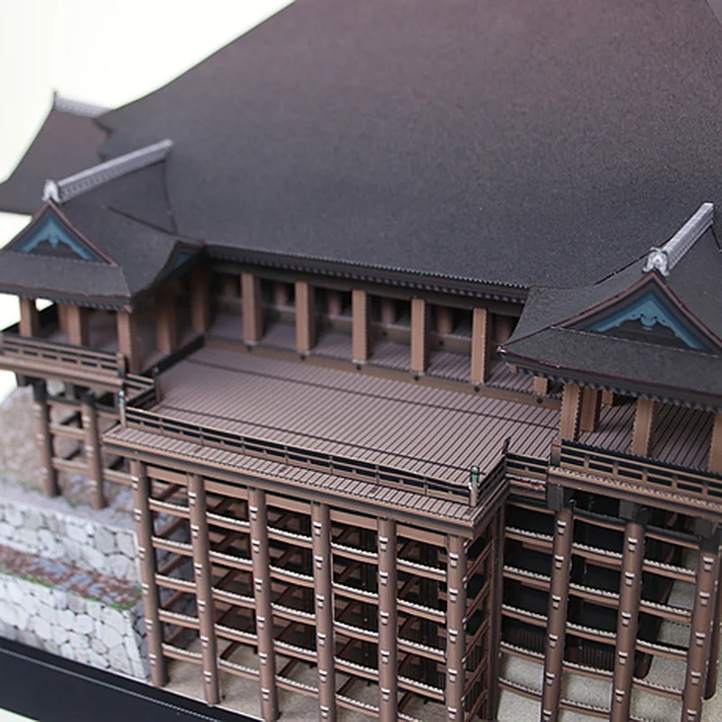 Japão kiyomizu-dera templo 3d modelo de papel casa papercraft diy arte origami construção adolescentes adulto artesanato artesanal brinquedos QD-208