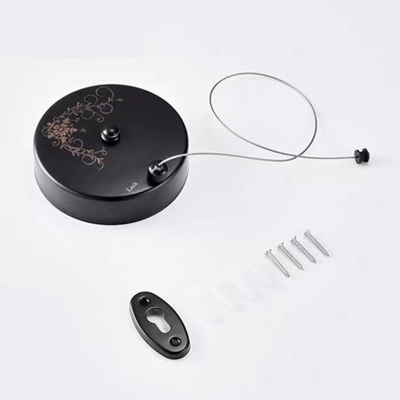 

Black 5M Retractable Clotheslines Portable Laundry Hanger Organizer Stainless Steel Outdoor Clothes Dryer Home Storage Rack
