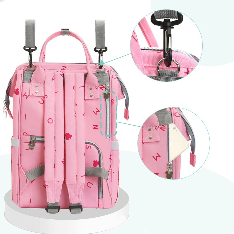 Disney Beige Cute Dumbo USB Diaper Bag Waterproof Backpack Maternity/Nappy Bag For Mom Travel Nursing Bags Luxury Simba New 2020