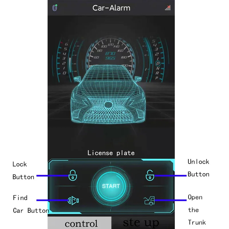 Car Bluetooth control keyless entry system, remote control to open the trunk, smart key control car automatic window