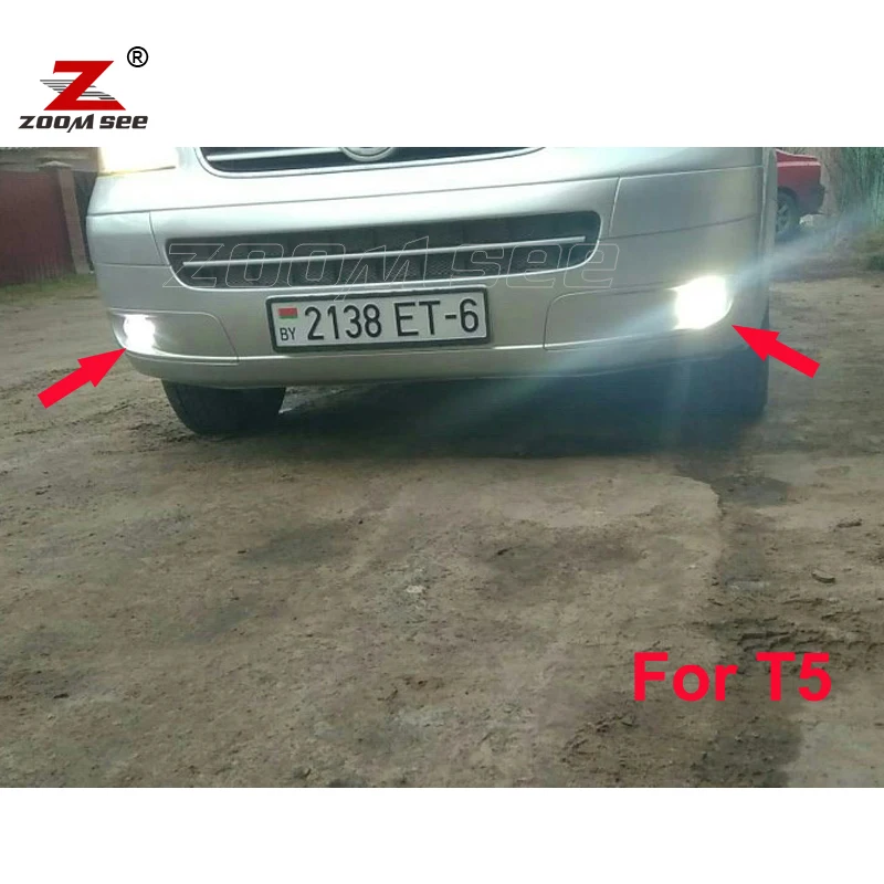2pcs Canbus No Error White Car LED fog lamp front fog light bulb for VW Multivan Transporter Caravelle T5 T5.1 T6 (2003-2019)