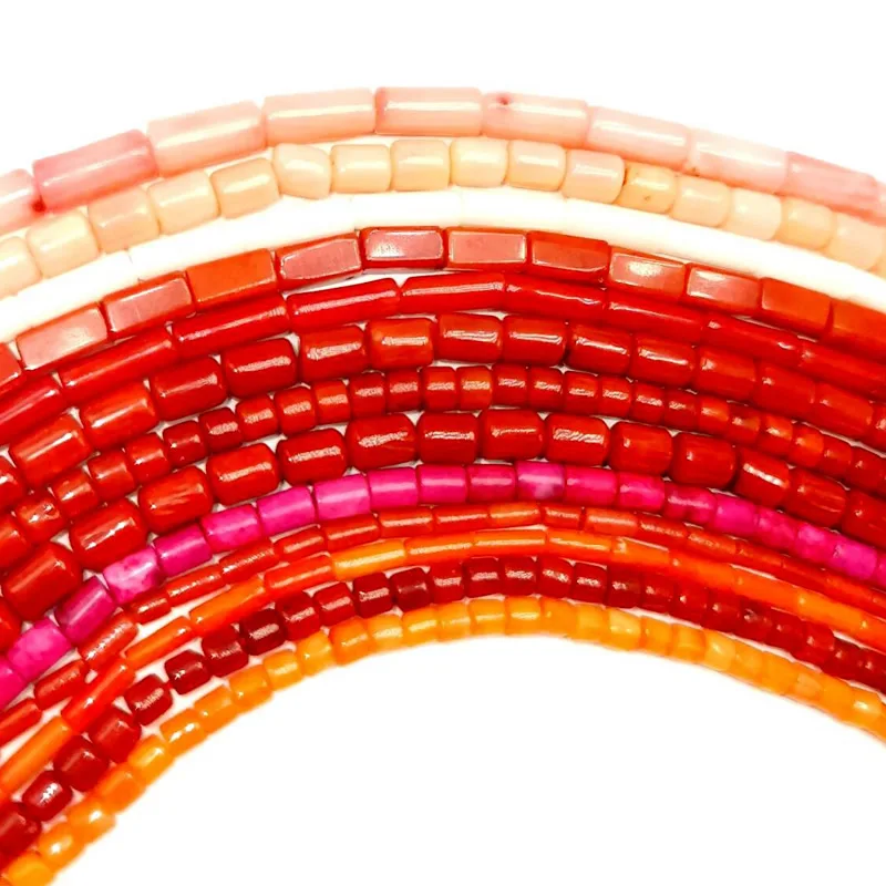 الطبيعية أسطواني المرجان حبة العزلة غير النظامية فضفاض الخرز لصنع المجوهرات سوار Charms بها بنفسك إكسسوارات عقد