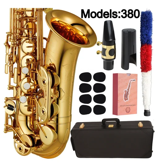 

MFC Saxophone Alto 380 Professional Alto Sax Custom 380 Series High Saxophone Gold Lacquer With Mouthpiece Reeds Neck Case