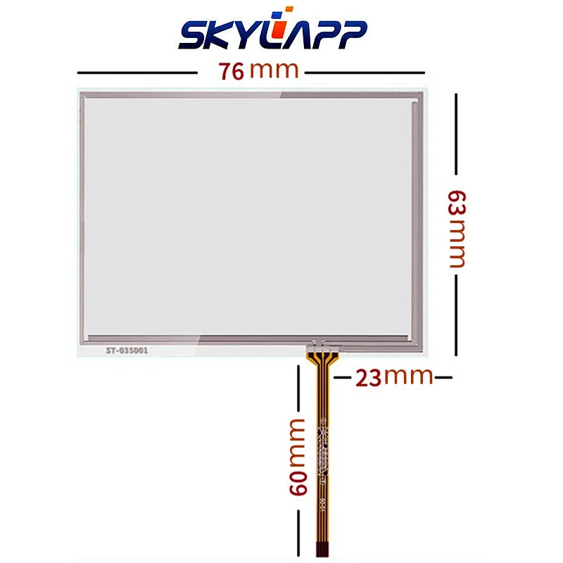 

New 3.5''Inch 4 Wire TouchPanel For Industrial Control Resistance Touch External Screen Digitizer Glass 76mm*63mm Free Shipping