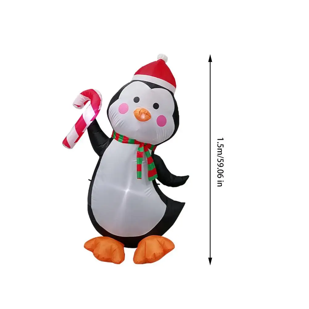 Iatable Penguin Santa Claus Night Light Figure Outdoor Garden Toys Christmas Party Decorations New Year 2022