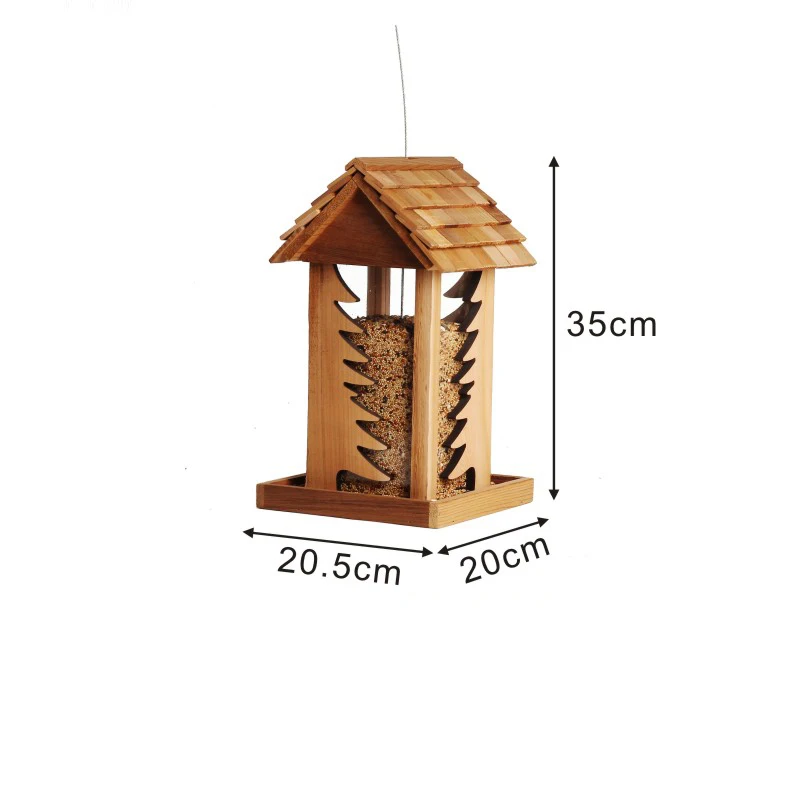 red cedar beautiful backyard wood bird feeder