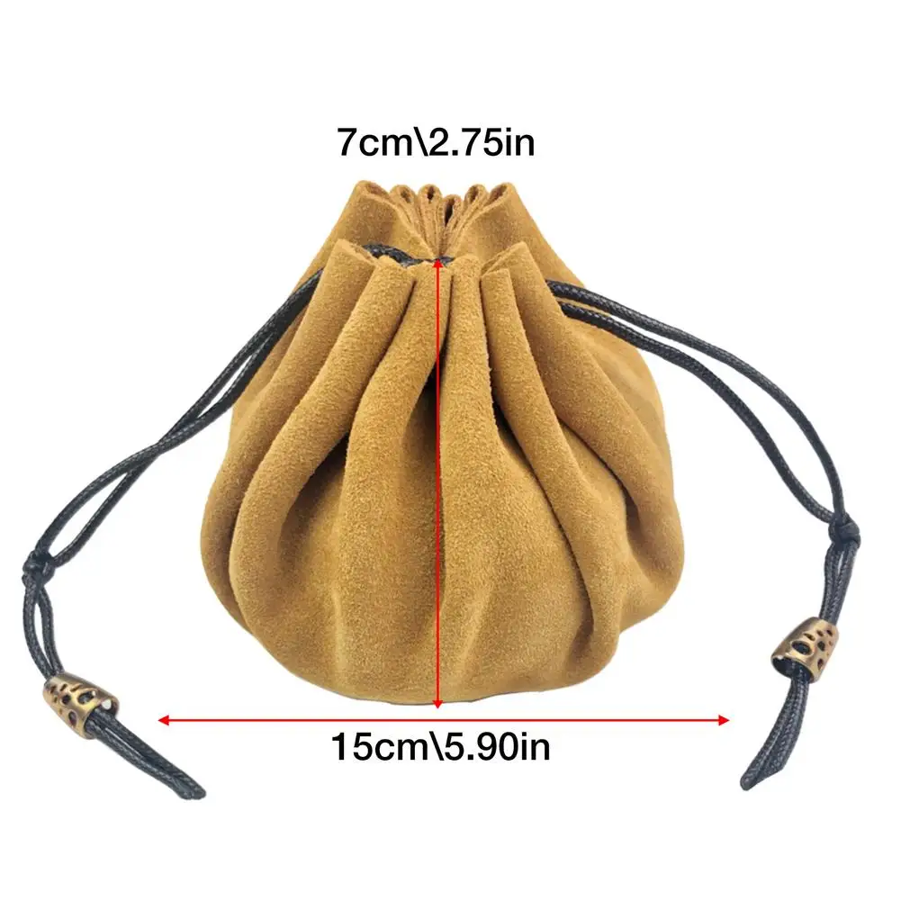 Drawstring Dice Bag DND Game Dice Tray Portable Hand-Made Dice Pouch Dice Purse Storage Bag For Dice Keys Coins Jewelry Role-P