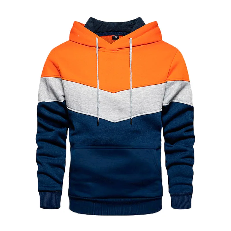 Felpe con cappuccio da uomo felpe 2023 autunno inverno Casual manica intera felpa con cappuccio oversize da uomo felpa Patchwork Pullover con cappuccio da uomo 5XL