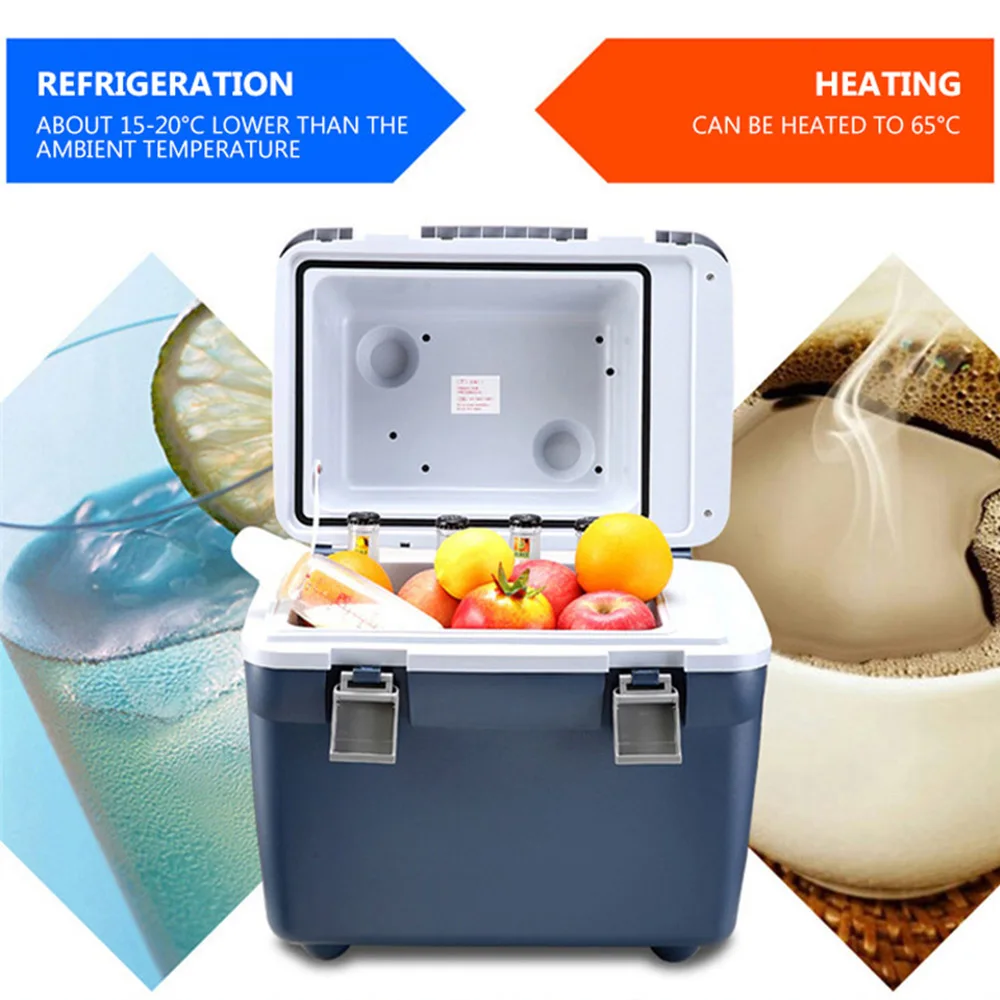 12V 20L Car Mini Refrigerator Portable Movable Household Hot & Cold Small Refrigerator High Capacity Travel Picnic Refrigerator