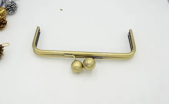 25X9 Cm With 3 Cm Big Ball Clasp Or 22X9 Cm With 2.5 Cm Big Ball Claps 2 Pieces Bronze Antique Brass Metal Purse Frame Handles