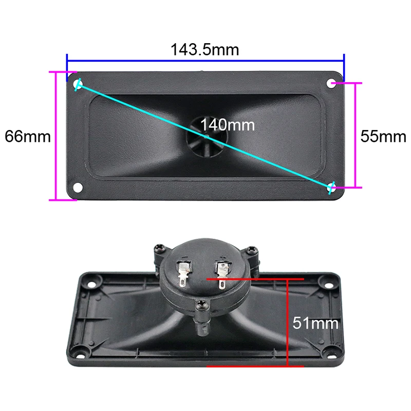 GHXAMP 5-20KHz 150W Piezo Tweeter Ceramics Speaker Horn Piezoelectric Head Driver Buzzer Stage Rectangle Treble DIY 143*66MM 2PC