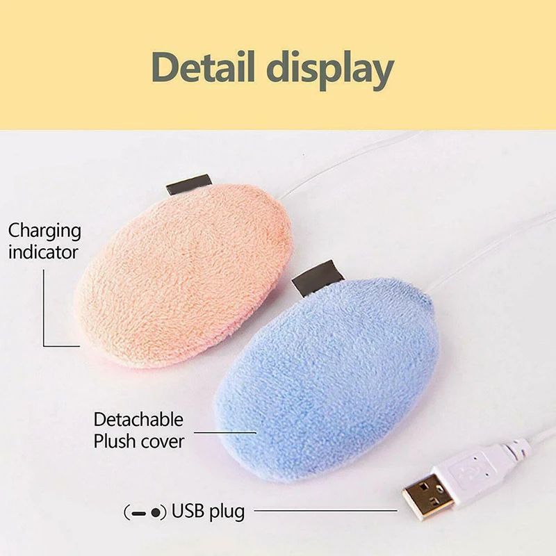 Hand Warmers USB Plug and Play Electric Heat Hands Warmer with/without Plush Cover EIG88