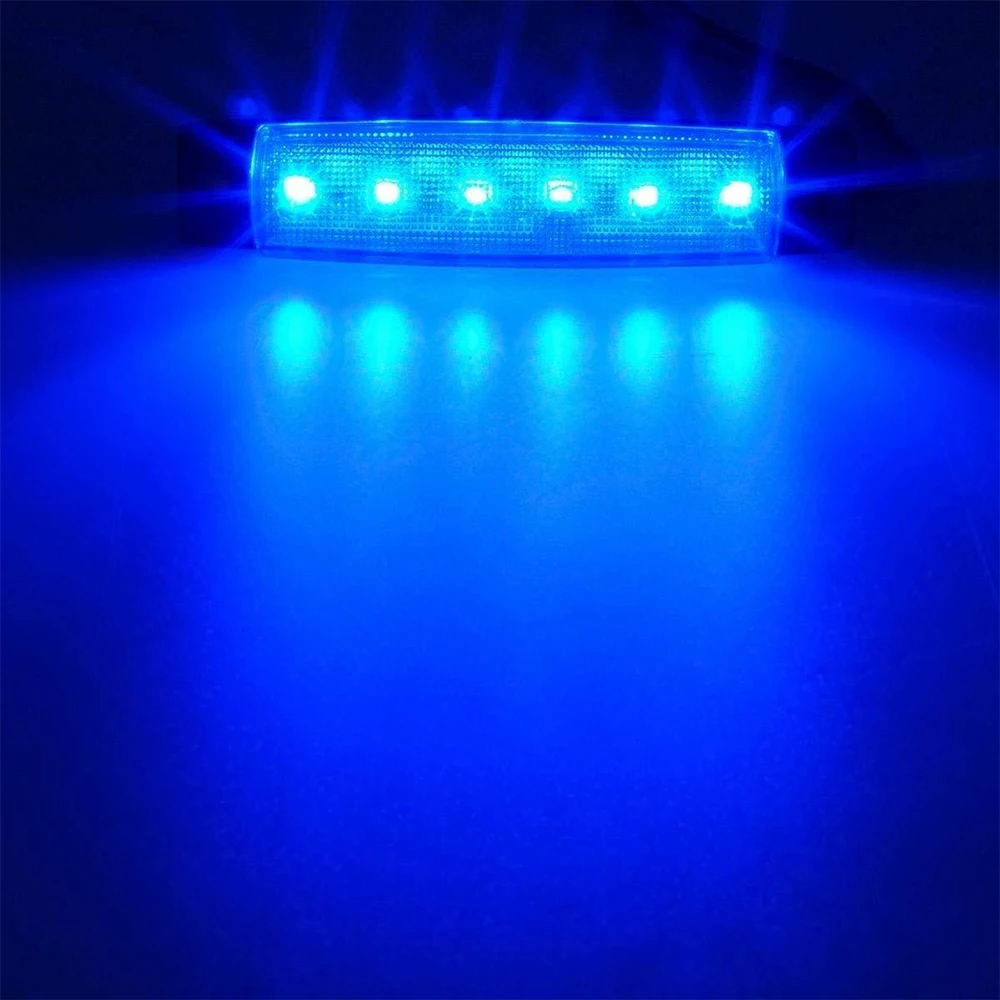 PSEQT 8Pcs Waterproof Blue LED Rock Lights Underglow Underbody Light For Jeep Offroad Truck UTV ATV 4x4 4WD Boat 12V