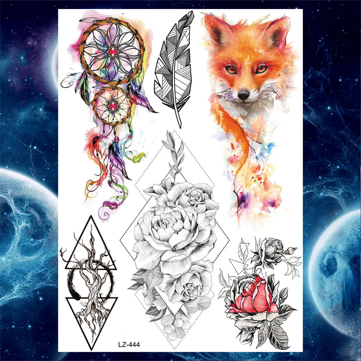 Anhänger Blume Temporäre Tattoos Für Frauen Erwachsene Gefälschte Schmuck Tattoo Aufkleber Pfingstrose Schwarz Henna Mond Große Oberschenkel Tatoo Wasserdicht