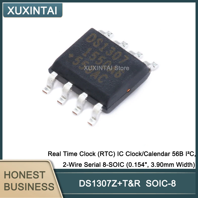 

50Pcs/Lot DS1307Z+T&R DS1307Z Real Time Clock (RTC) IC Clock/Calendar 56B I²C, 2-Wire Serial 8-SOIC (0.154", 3.90mm Width)