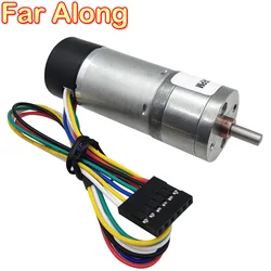 Mini DC Geared Motor 6V 12V 24V With Encoder In DC Motor 12 To 1360RPM Adjustable Speed Reversed With Speed Measurement Encoder