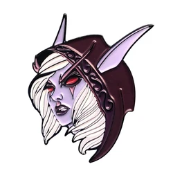 Sylvanas Dark Lady Pin Windrunner Banshee Queen and Warchief Badge World Of Warcraft Fans Wow Addition