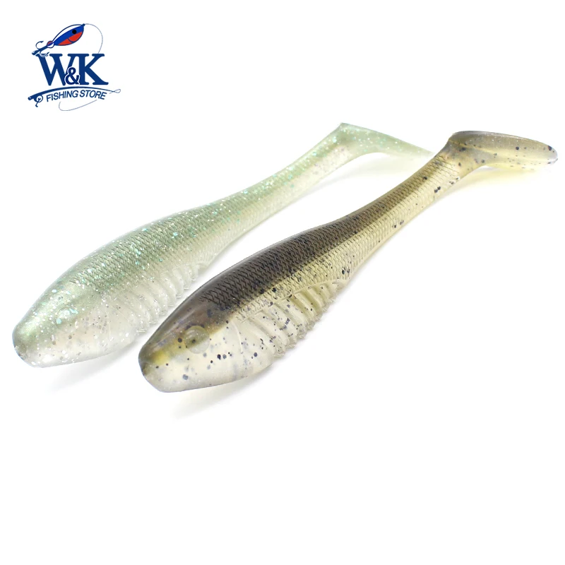 5 pcs Soft Baits at 10.5cm 10g Super Silicone Shad 4.1 inch Swimbait with Big Paddle Tail Shad Soft Fishing Lures