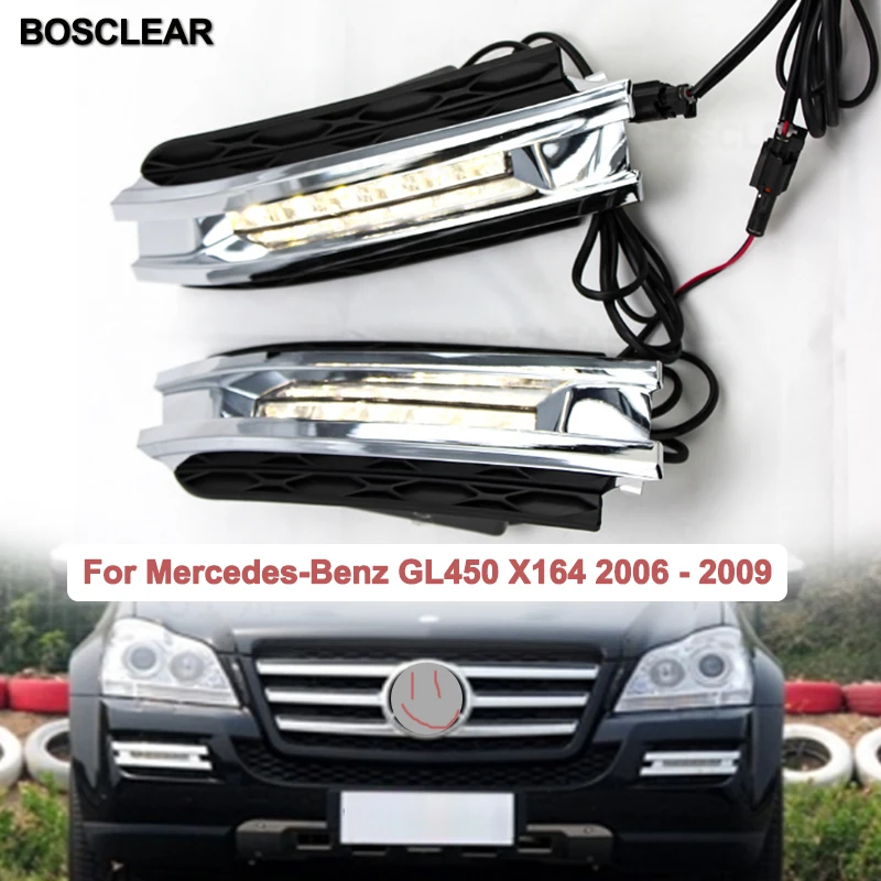 2X6LED Car Styling Daytime Running Lights fog Lamp Driving Day Light For Mercedes-Benz GL320 350 420 450 500 2006 2007 2008 2009