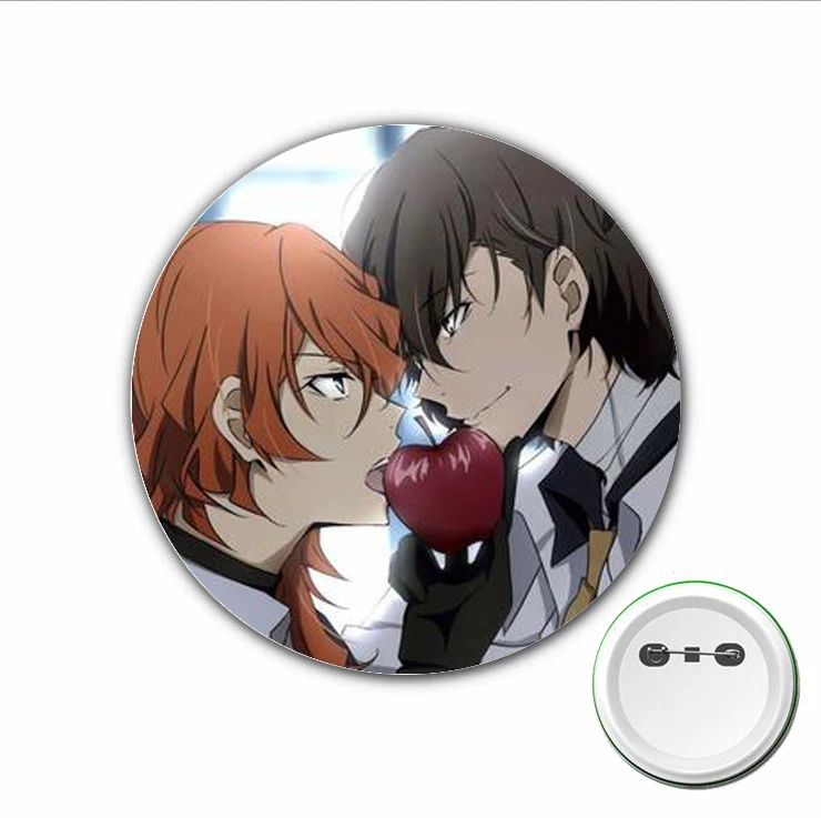 3 stücke Anime Bungou streunende Hunde Cosplay Abzeichen Cartoon Pins Brosche für Kleidung Zubehör Rucksäcke Taschen Knopf Abzeichen