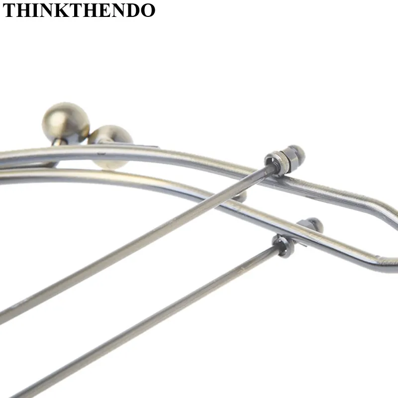 THINKTHENDO 1Pc Metal Half Round Frame Kiss Clasps Lock Purse Bag Handbag Handle Clutch