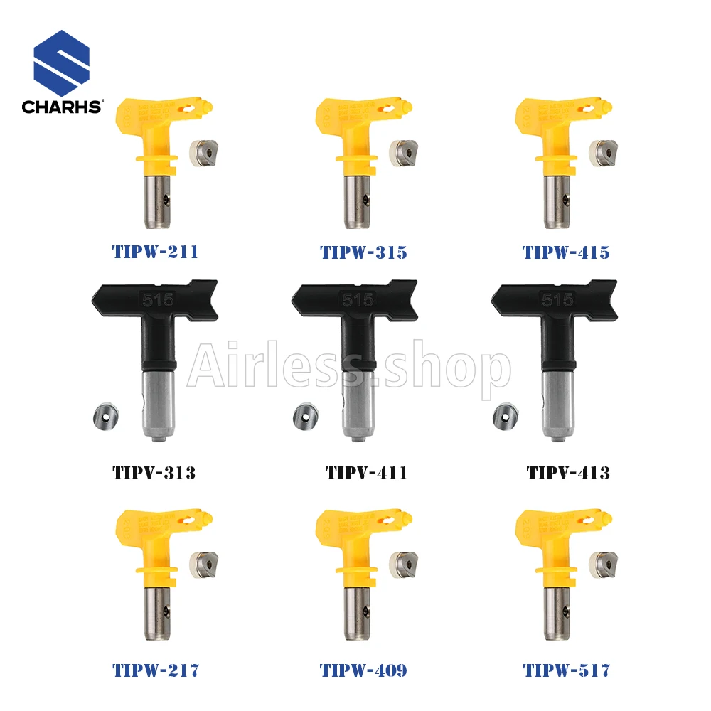 

Airless Durable black Tips 313/411/413 airless spray yello nozzle517 /211 /315/409/217 for High Pressure spray gun Airbrush Tip