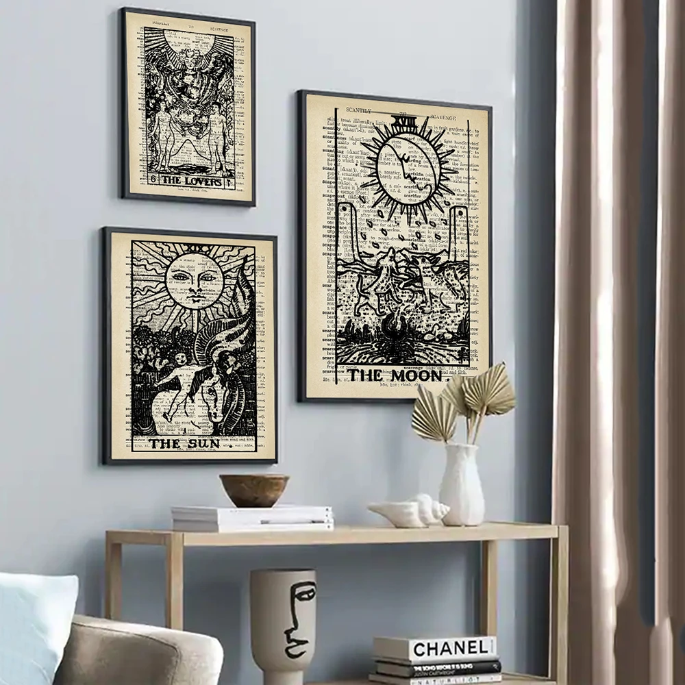 

Tarot Dictionary Art Prints Card Lovers Wall Art Canvas Painting Wall Art Canvas Painting Pictures For Living Room Home Decor