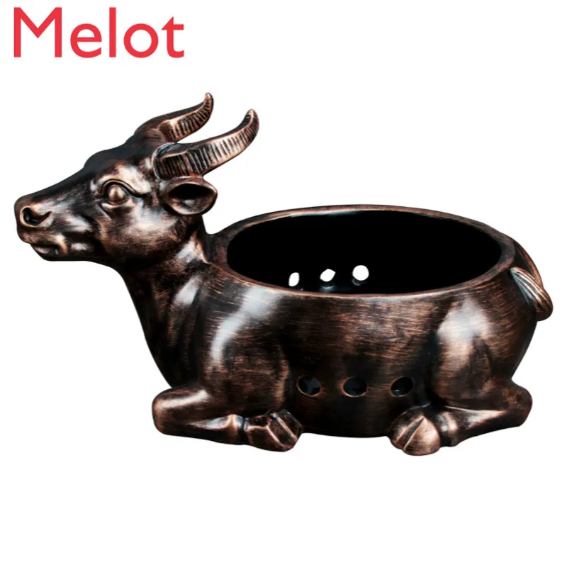 

Cow-Shaped Dry Ice Creative Tableware Personality Artistic Cuisine Alcohol Heating Household Restaurant Swing Plate