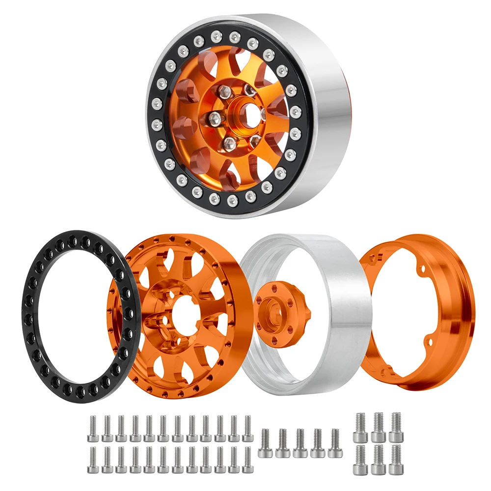 AXSPEED Piasty kół ze stopu aluminium 1,9 cala 25 mm o szerokości do gąsienic Axial SCX10 Tamiya cc01 1/10 RC Części do modernizacji samochodów