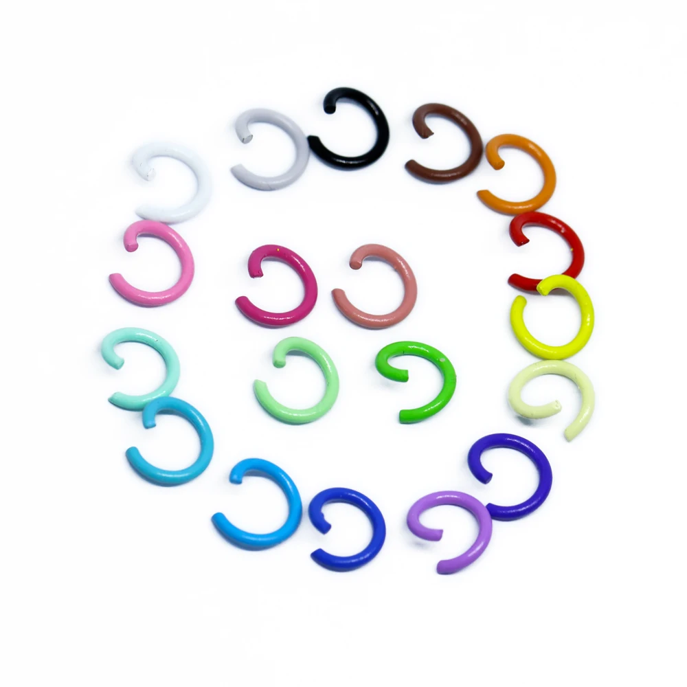 1.2x8mm 100pcs/lot 19 Colors Jump Rings Split Rings Connectors For Diy Jewelry Finding Making Accessories Wholesale Supplies