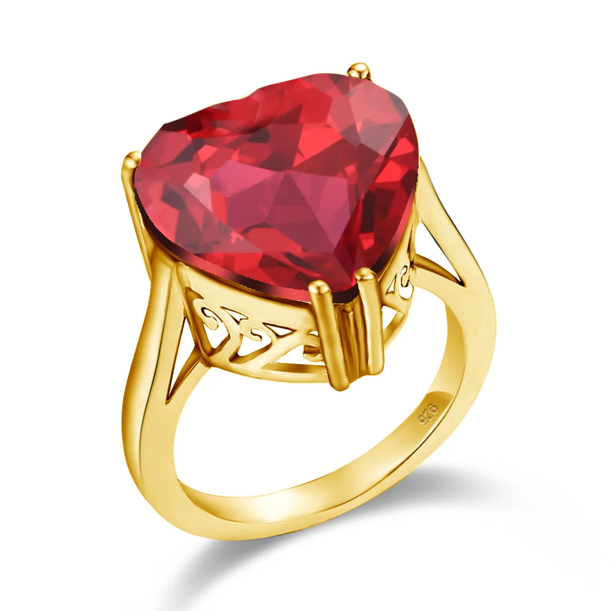 

Классическое модное женское кольцо из серебра 925 пробы в виде сердца