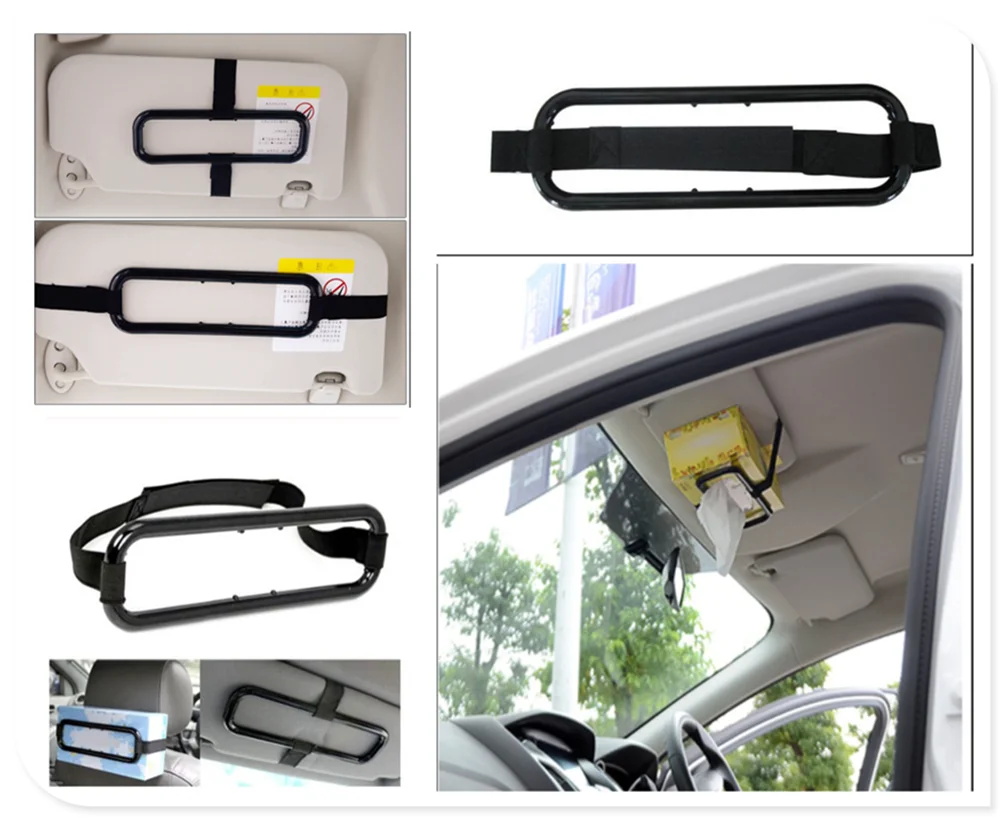 Universal car tissue box hanging telescopic bandage for Ford FAICON 2002 1998 temitory 2004 2011 1500 f-senies escape