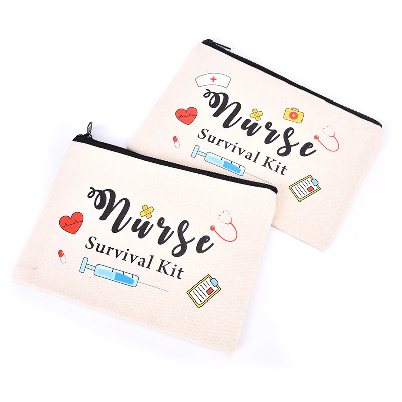 1PCS Nurse Week Christmas Graduation Bag Birthday  Nursing School Student Teacher Practitioner Survival Kit Makeup Gift Bag