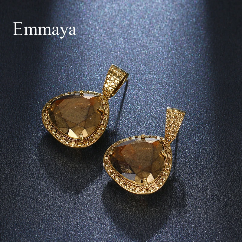 Emmaya New Fashion Design Coppery Restoring Ancient Ways Geometry Earring With Cubic Zircon For Women Elegant Jewelry In Party