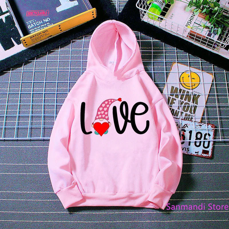 

Kids Sweatshirt Letter Love Print Graphic Hoodie Spring Autumn Winter Clothes for Boys and Girls Birthday Gift Funny Top 3-16Y