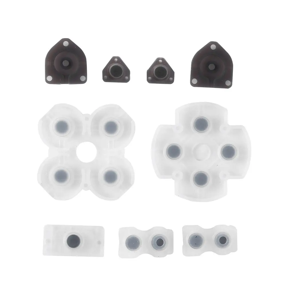 Handle Repair Parts Conductive Rubber Pad + Button + Spring + Screwdriver + Joystick Cap 20pc/ Sets For PS4