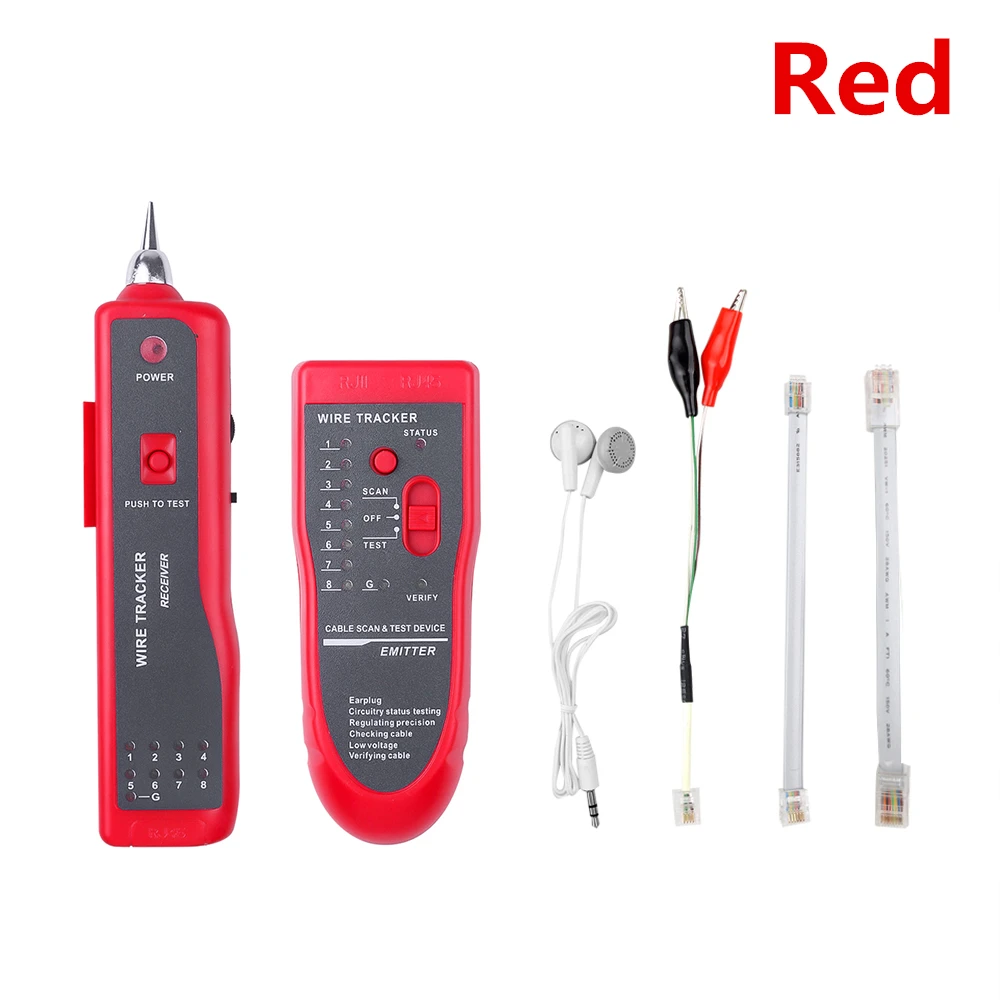 

kebidumei RJ11 RJ45 Cat5 Cat6 Wire Tracker Diagnose Tone Finder Telephone Wire Cable Tester TracKer Detector Networking Tools