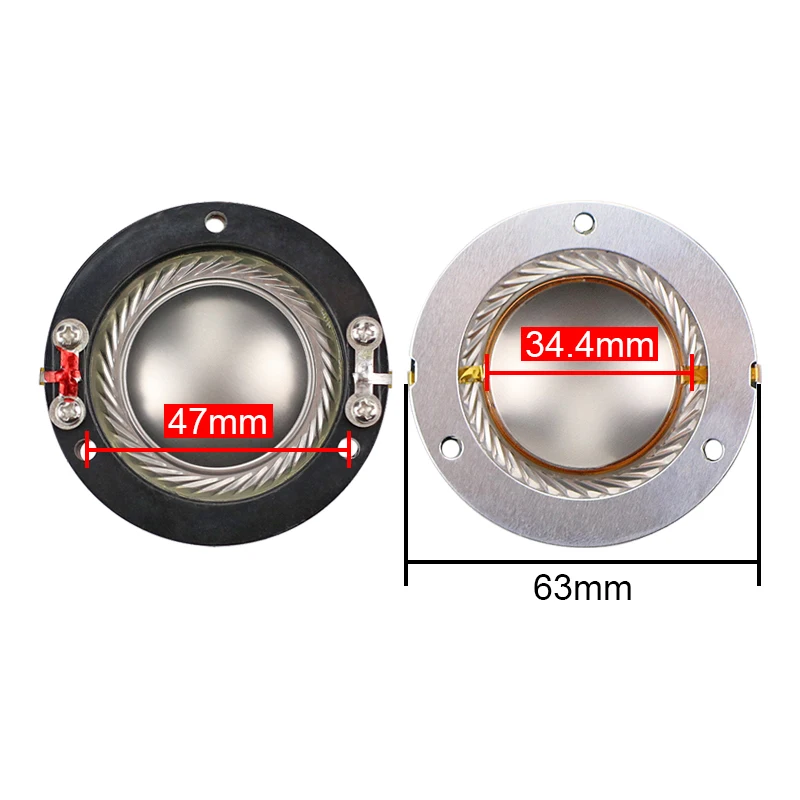 GHXAMP Flat Wires 34.4MM Titanium Diaphragm Tweeter Voice Coil Horn 34MM Core 8OHM Speakers Repair Accessories Driver DIY 2PCS