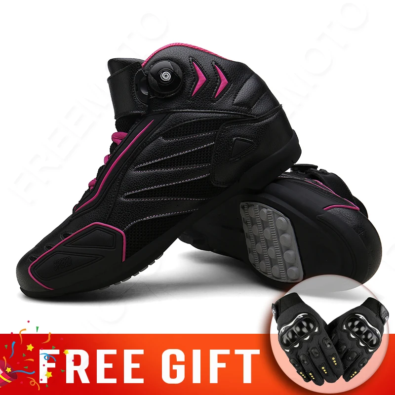 Motorcycle Boots for Motocross Men\'s Boots Motorbike Riding Racing Botas Moto Boots Studded boots Off-road Racing Shoe Covers