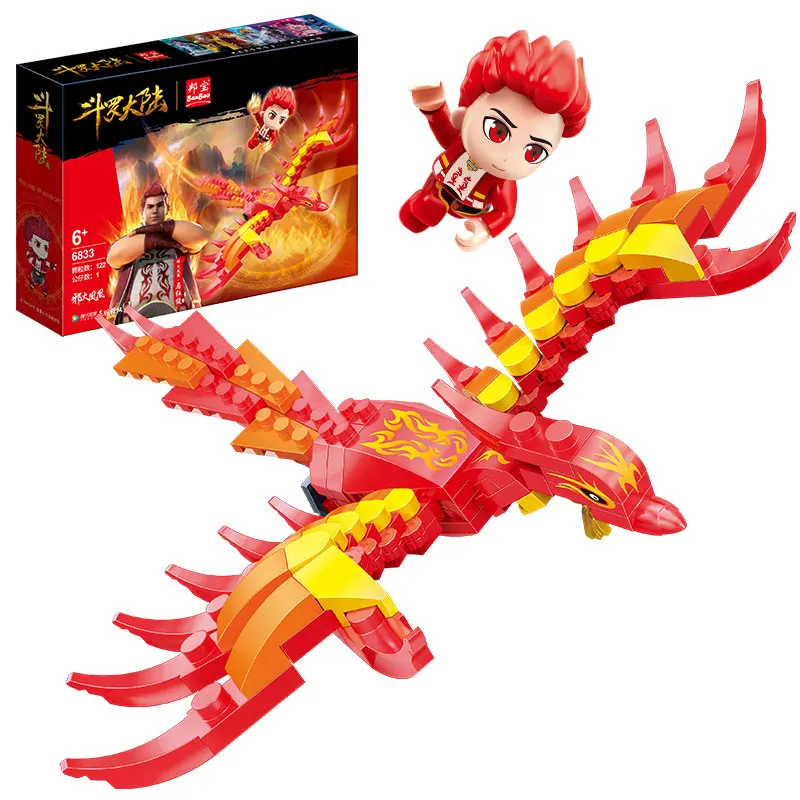 BanBao The Land Of Warriors Douluo Dalu Continent Anime Building Blocks Ma Hongjun WuHun Phoenix Bricks Cartoon Toys 6833