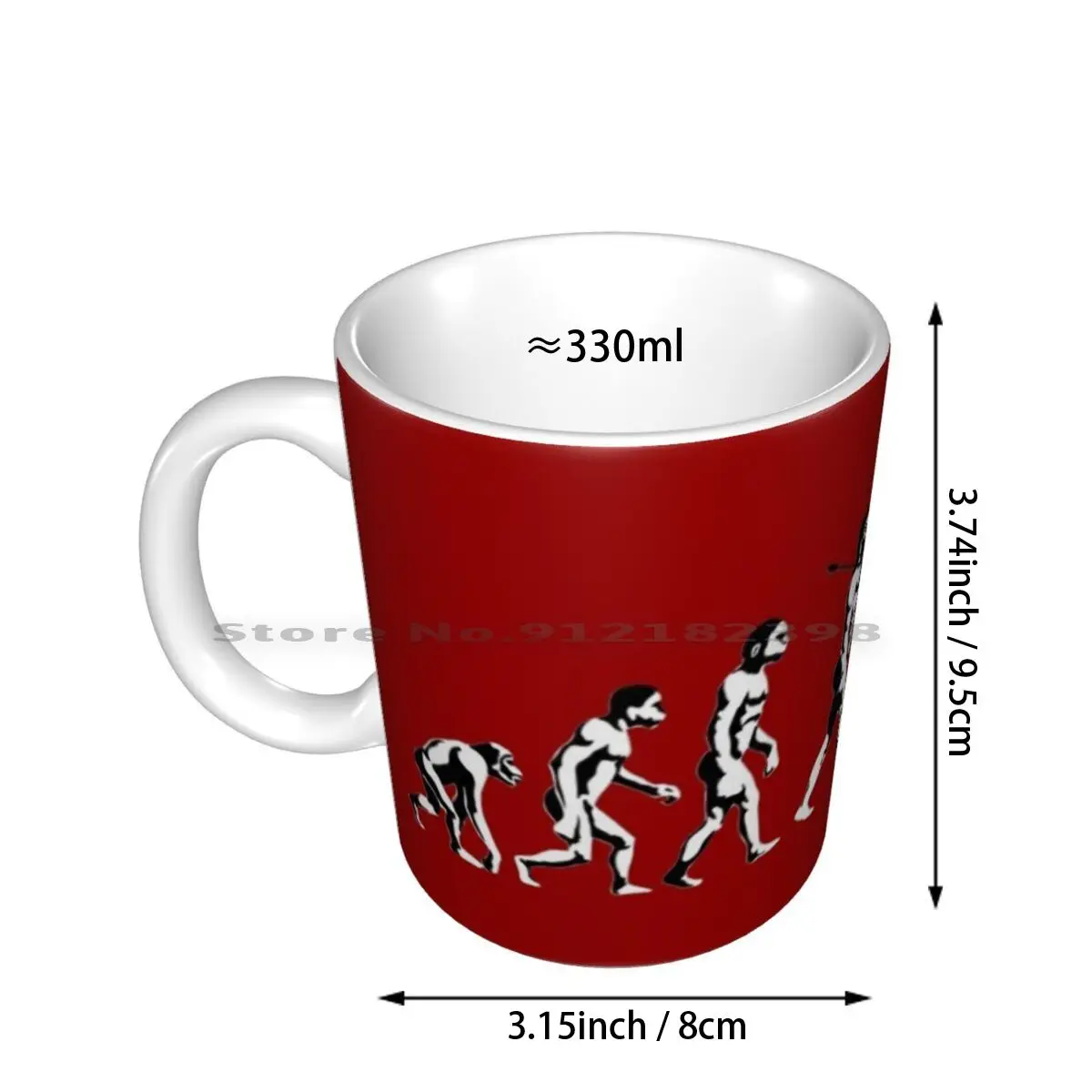 Motorcycle Evolution Bike Wheelie Ceramic Mugs Coffee Cups Milk Tea Mug Motorcycle Motorbike Motorcycling Bike Biker Motorsport