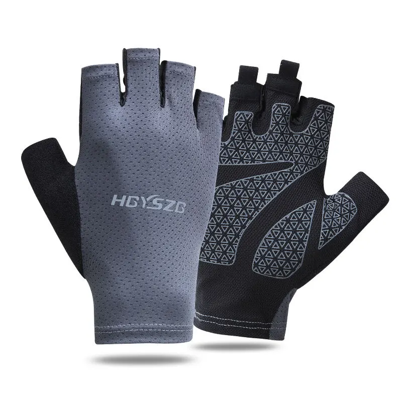 Man Women Summer Thin Mesh Breathable Non-Slip Quick Dry Outdoor Sports Climb Cycling Drive Fitness Training Half Finger Gloves