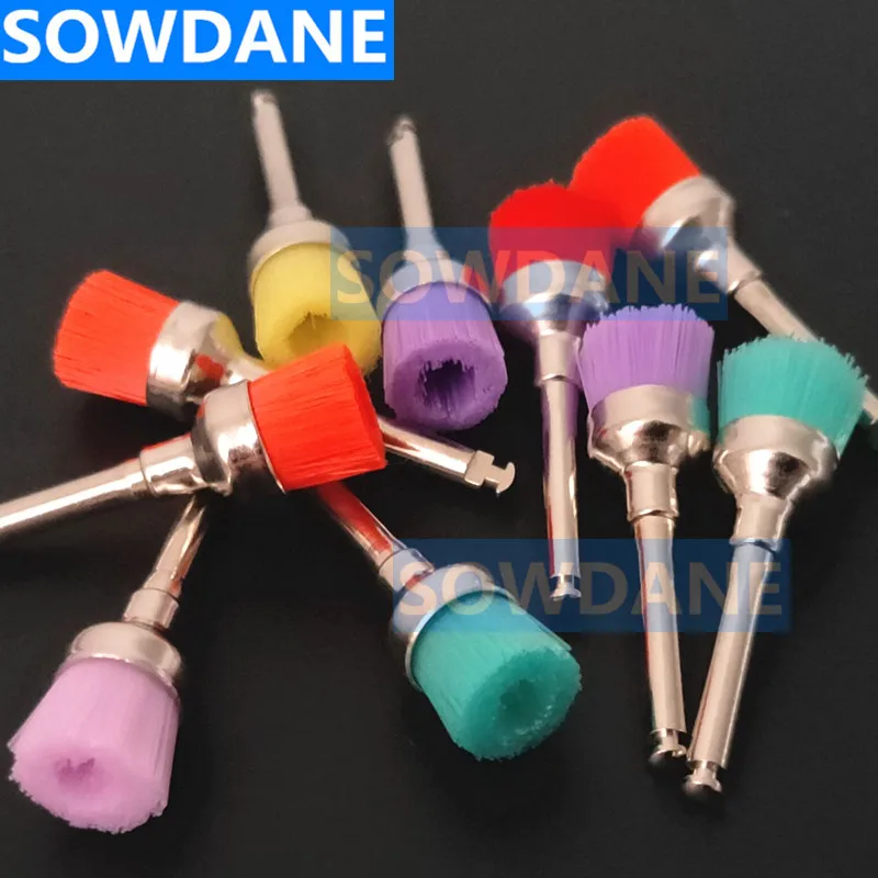 

50pcs Dental Colorful Nylon Latch Flat Polishing Polisher Prophy Cup Brush Dental Laboratory Materials Dental Polish Colour Bowl
